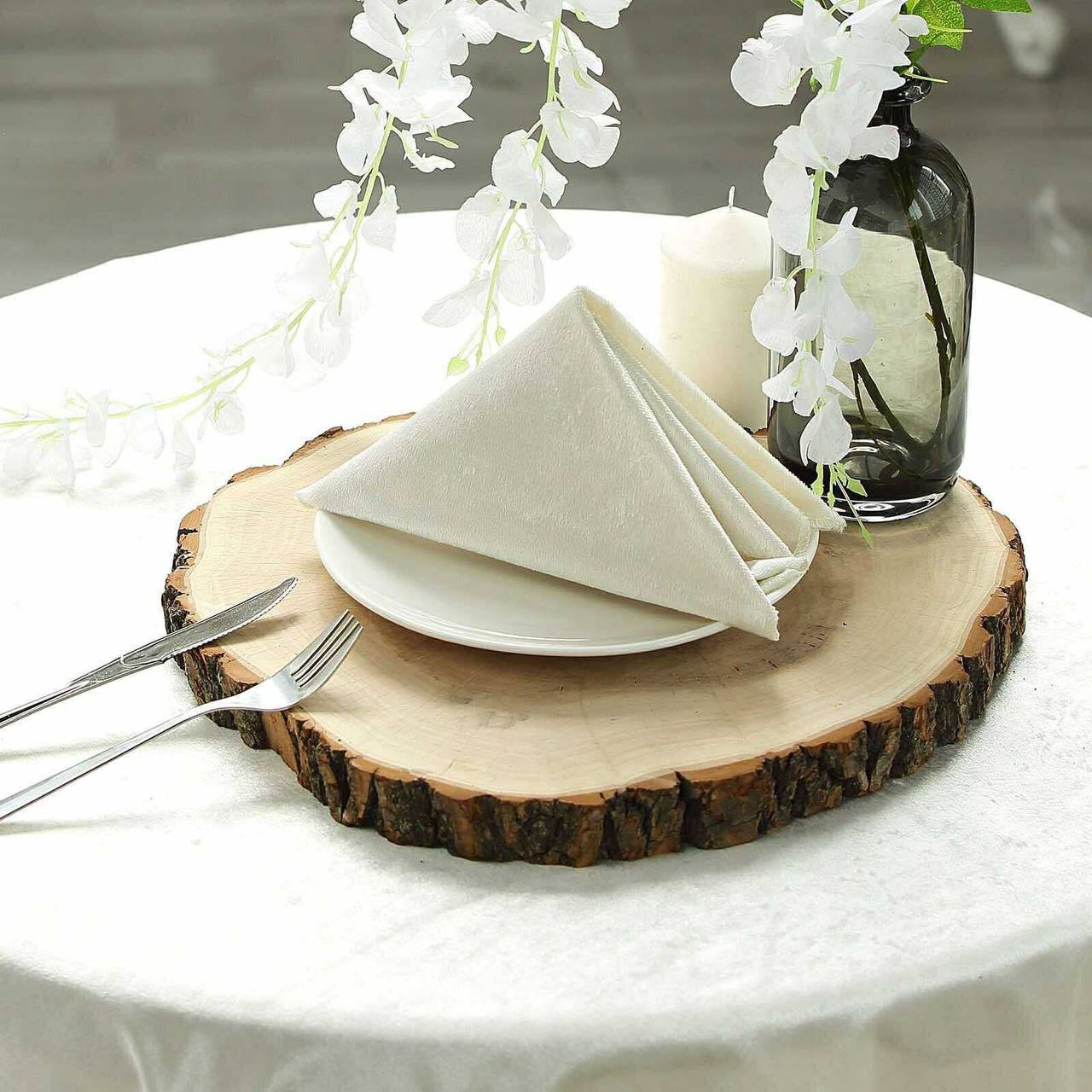 Wood Base Centerpiece Rentals