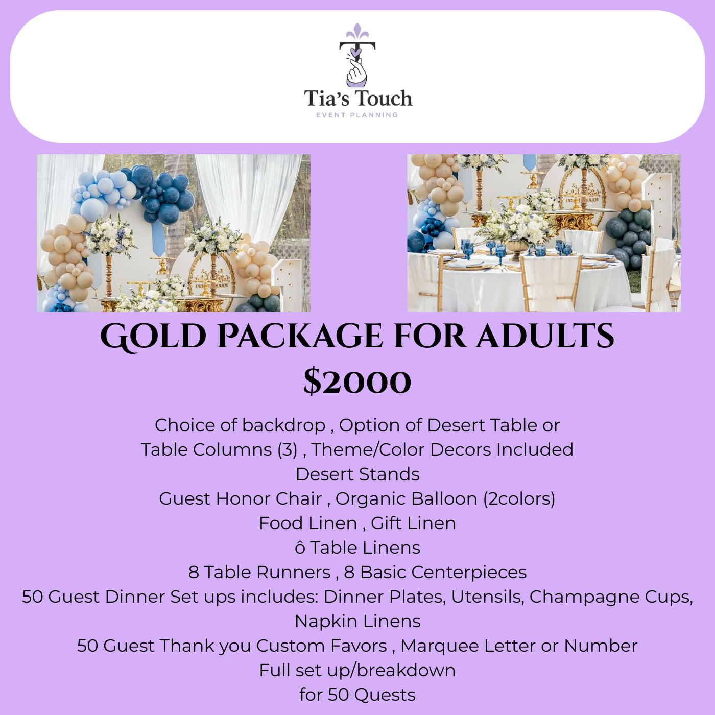 Gold Package For Adults