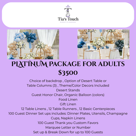 Platinum Package For Adults